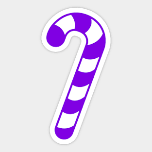 LARGE PURPLE CANDY CANE - CUTE CHRISTMAS DESIGN Sticker